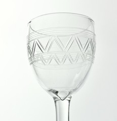 1950s Vintage 7 Etched Liquor Cordial Wine Glasses 4 1/2” 4oz Geometric & Lines