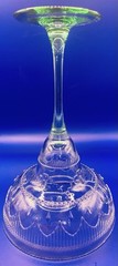 Cristal D’Arques Durand Margarita Glasses Sombrero Pattern Green Stemmed