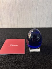 Dark Blue Crystal Egg by Baccarat