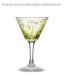 William Yeoward Jenkins Alexis Light Green Martini Glass 6.5” NWT