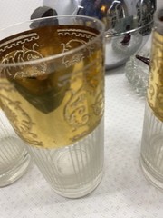 CULVER STARLYTE Highball  4 vintage Glasses w/Ornate 22K Gold Bands.WEAR ON GOLD
