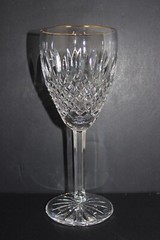 Waterford Crystal Castlemaine Claret Wine Glass 7 1/8 in Gold Trim