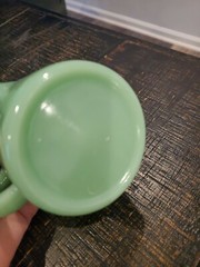 Jadeite Green Glass Reproduction 1 Cup Measure 3 Spouts 1/4 1/2 & 3/4 Cup Marks