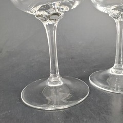 2 Lenox Desire Platinum Trim Water Goblet 7 1/8″ Clear Glass Hand Blown USA Made