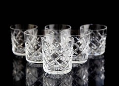 Waterford WAT7 Old Fashioned Tumbler Glasses Set of 6 Vintage Barware Signed