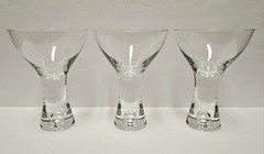 Lot 3 TRIBECA BUBBLE STEM Martini Glasses Weighted Base Southern Living At Home