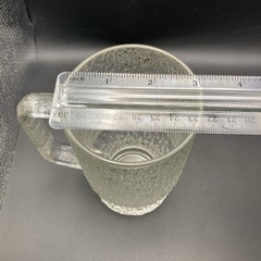 Vintage Indiana Glass Crystal Ice Tree Bark Footed Mug Tankard Clear