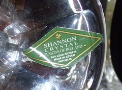 Lot of 2 SHANNON Crystal Designs Of Ireland Wine Glass Goblet 24% Lead Crystal