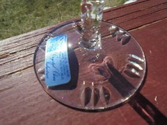 Crystal Clear Industries CCI Cobalt Blue Cut to Clear Grape Wine Goblet 8″ MINT