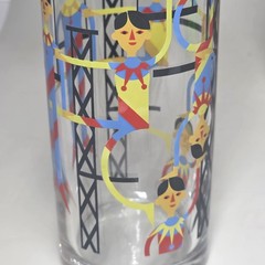 3 Fishs Eddy Patrick Hruby 2011 Highball Circus Acrobat Juggler Mime Glass HTF