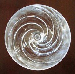 Set of 4 Cristal D’Arques-Durand Junon Clear Wine Glasses 8″ Swirl Montelimar