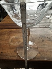 Vintage Etched Crystal Champagne Sherbet Glasses Set of 2 Floral Garland 5.75”
