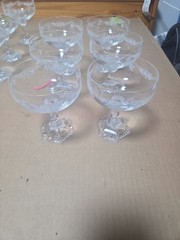 6 ROSENTHAL CLASSIC ROSE GARLAND CRYSTAL WINE CHAMPAGNE MARTINI 1 of 2 GLASSES