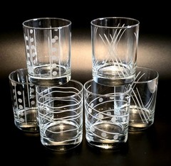 (362) *RARE- D’Arques Durand Uptown Old Fashioned Glasses Straight Side Set Of 6