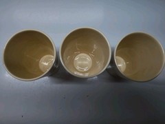 Vintage Franciscan Desert Rose Hand Decorated set of 3 Milk Tumblers, 10 ounces