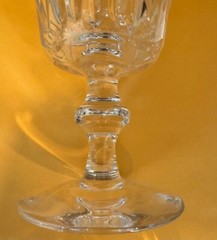 Vintage Fine Crystal 12 Panels Water, Wine Goblet 6 1/4 Set of 7 Free Ship in US