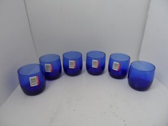 Lot of 6 LUMINARC Cobalt Blue Tumblers Century Cooler Saphir 8 oz. – NEW
