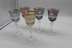 Marchioness Pattern by Ebeling & Ruess Cordial/Claret Wine Stemmed Glasses.