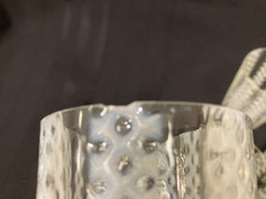 Consolidated Glass Criss Cross Tumblers 4 Opalescent White 3 /4″