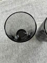 2 Libbey Type MCM Classic Smoke 6 Inch 16oz Tapered Drinking Tumblers