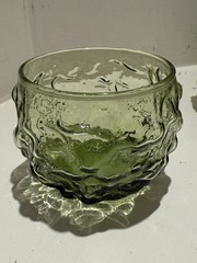 Set of 10 ANCHOR HOCKING Milano Green Roly Poly Tumbler Rocks Glasses 5 oz each