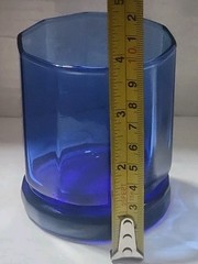 Vintage Anchor Hocking Essex Cobalt Blue Faceted Glass Tumbler 4 Tall 4 Short RV