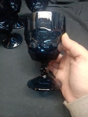 Set Of 6 Viking Georgian Bluenique Water Goblets