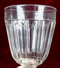 EAPG Goblet Banded Prism Bar Doyle & Co 400. Clear Glass 1883 #154