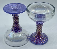 Set of coupe champagne/wine/cocktail chameleon blinged opalescent glasses!