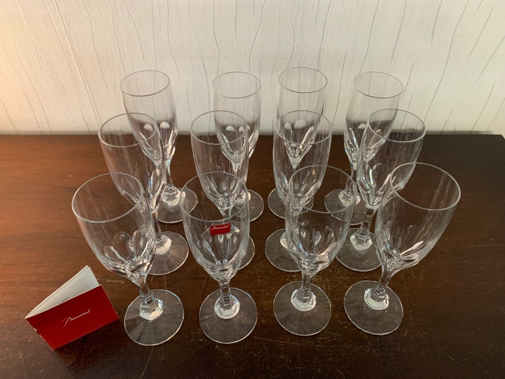16 Baccarat Monaco Crystal Champagne Flutes (Price Per Piece)