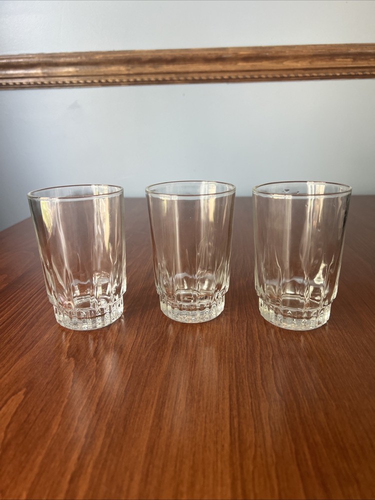 KIG Indonesia Clear 8 Oz Glass Tumblers Water Juice Glasses Set of 3