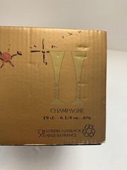 Cristal D’ Arques France Champagne Millennium 2000 Lead Crystal Glasses New Y2K