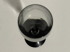 Set of 4 Colony Amaryllis Satin Black Stem Champagne Flutes 10″ Romania