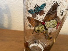 Georges Briard Butterfly Highball Tumblers Set of 6 Unsigned