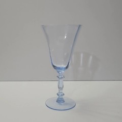 (4) Cambridge Glass 3130 MOONLIGHT BLUE Champagne goblet Wine Glasses 7-5/8″