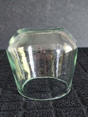 Vintage Clear Whisky or Stemless Wine Glass • 3″ Tall