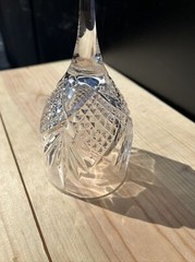 CRISTAL AU PLOMB 24% LEAD CRYSTAL MULTISIDE STEM CUT VERTICAL WINE GOBLET FRANCE