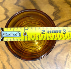 Vintage Indiana Glass Kings Crown Amber Goblets, 4 oz. each – set of 4