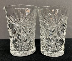 Anchor Hocking Prescut Small Tumbler Glasses 4oz Set of 4