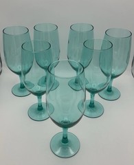 Luminarc France Crystal Iced Tea Glass Teal Green (Set of 7)