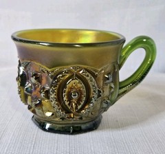Northwood Amethyst Carnival Glass Memphis Punch Cup Green 1pc