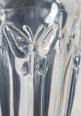 LENOX Butterfly Meadow Highball Iced Tea Clear Glass Full Lead Crystal 6.5″