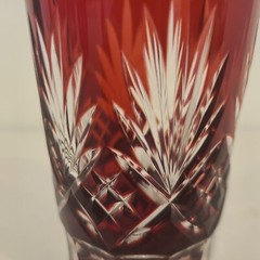 RARE VINTAGE SET OF 12 AJKA ODDESSA CUT TO CLEAR CRYSTAL COLLINS GLASS 5.25 IN