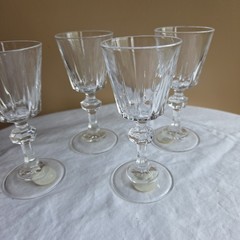 4 Vintage Princess House Crystal Esprit Cordial Glasses NOS