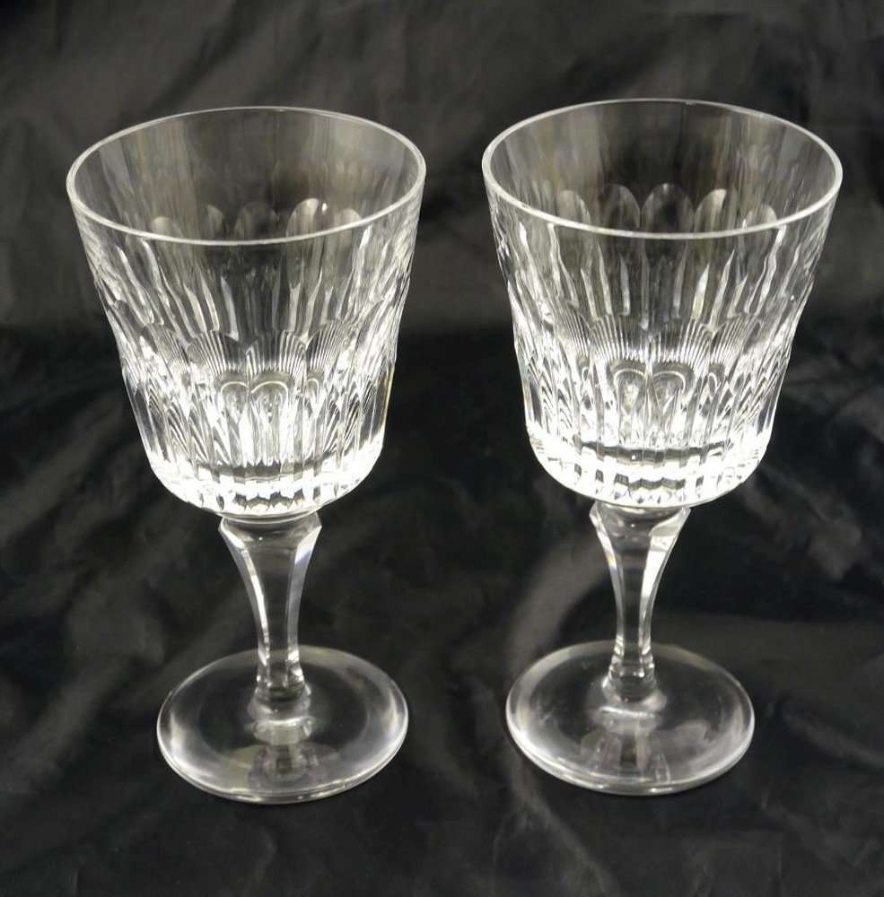 2 Atlantis Algarve Cut Crystal Wine Water Glass 6-3/4″ Multiple Pairs Available