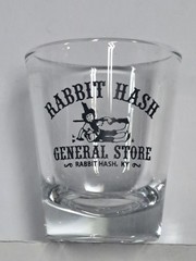 Rabbit Hash General Store KY Kentucky Souvenir Shot Glass Clear Glass Barware