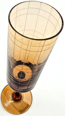 Vtg RARE Mikasa Studio Nova Park Avenue Grid 6 Champagne Flutes Retired LIKE NEW