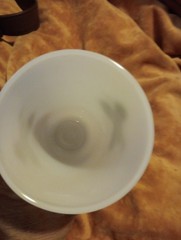 Federal Milk Glass Gold Game Bird Grouse Tumbler Vtg Lot of 1 White 5 In.
