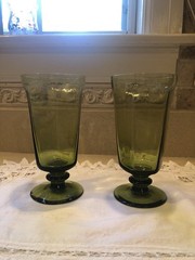 Lenox “Antique” Iced Tea Glasses in Jade, Set Of 2, Perfect for Thanksgiving!