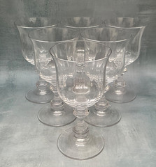 Mikasa Crystal French Countryside 6 Wine Glasses 6.75”
